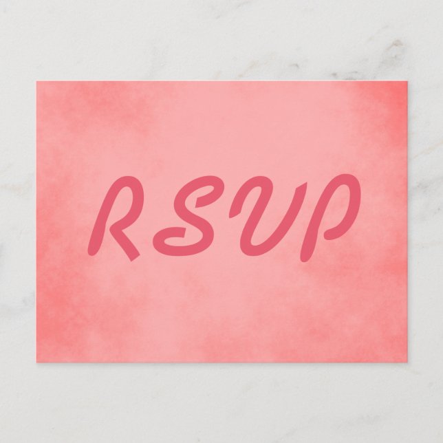 Pink Parchment RSVP Card (Front)
