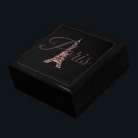 Pink Paris Eiffel Tower Jewellery Gift Box<br><div class="desc">The design is from original art.</div>