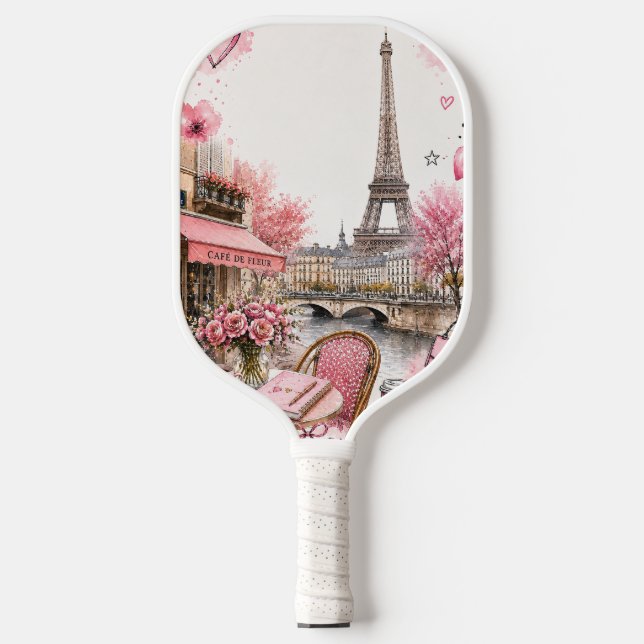 Pink Paris Pickleball Paddles (Front)