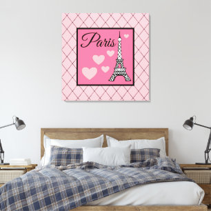 Pink Paris Sign Wall Art