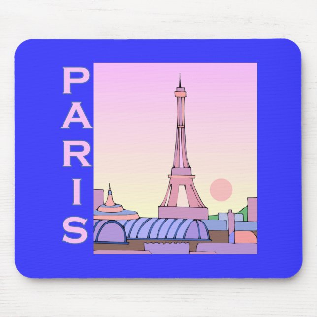 Pink Paris Sunset Products Mouse Pad (Front)