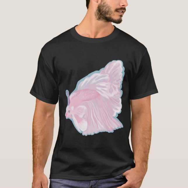 Pink party betta fish T-Shirt (Front)