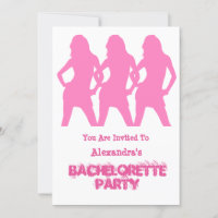 Pink party girls personalised bachelorette party