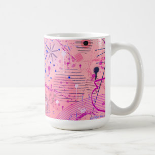 Pink Party Maximalist Art Coffee Mug