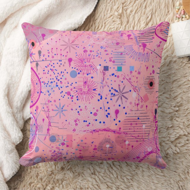 Pink Party Maximalist Art Cushion (Blanket)
