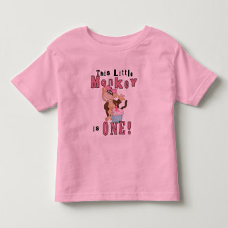 Pink Party  Monkey 1st Birthday Tshirts and Gifts