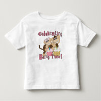 Pink Party Monkey 2nd Birthday Tshirts and Gifts