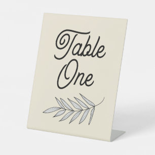 Pink party or wedding table numbers pedestal sign