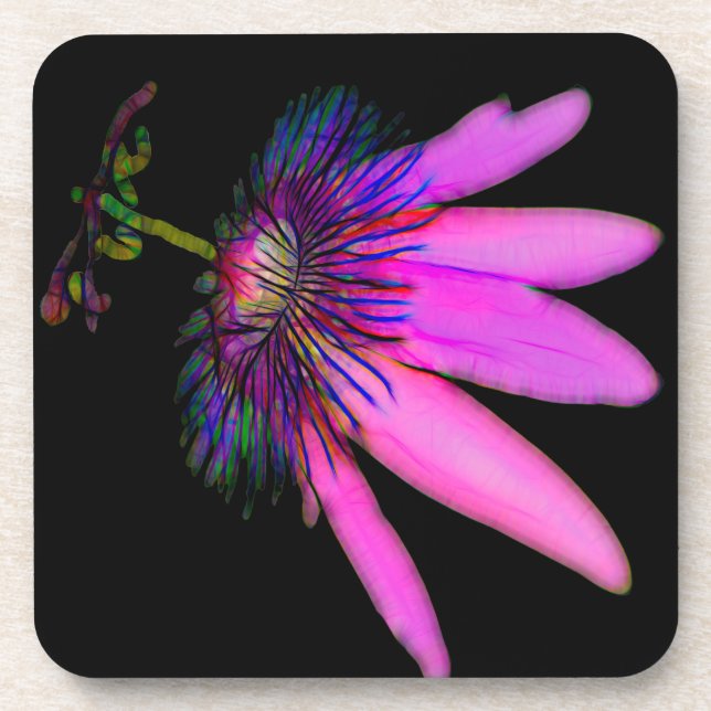 Pink Passion Flower Coaster (Front)
