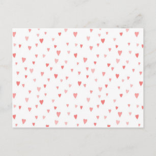 PINK PASSION HEARTS POSTCARD