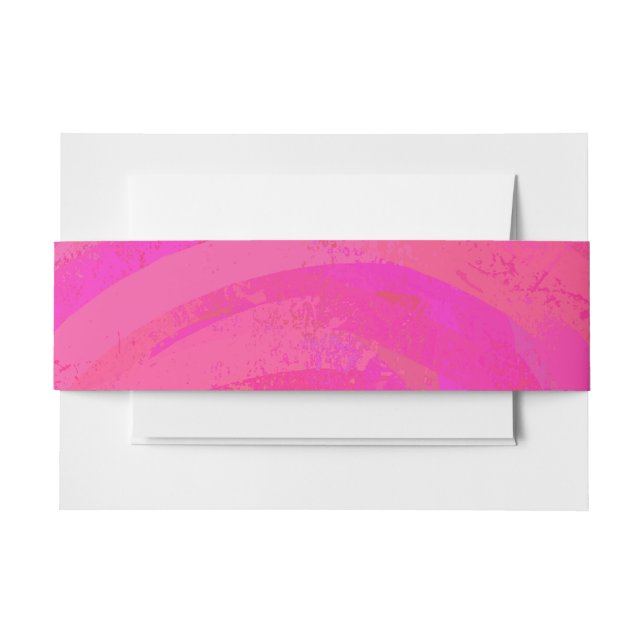 Pink Passion Invitation Belly Band (Front Example)