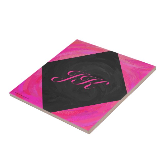 Pink Passion Monogram Tile (Side)