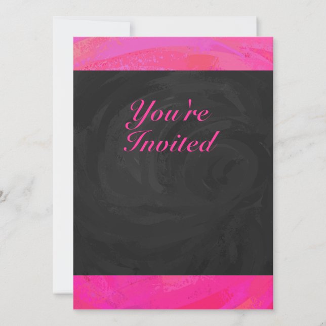 Pink Passion Personalised Invitation (Front)