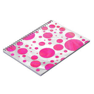 Pink Passion Polka Dot Pattern Notebook
