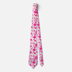 Pink Passion Polka Dot Pattern Tie