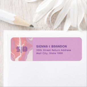 Pink Pastel Abstract Art Label