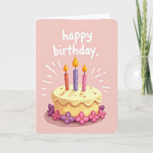 Pink Pastel Birthday Card