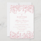 Pink Pastel Chinoiserie Vintage Floral Baptism