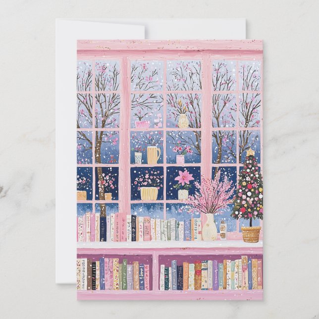 Pink Pastel Christmas Card (Front)