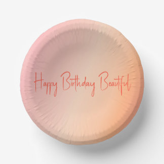 Pink Pastel Coloured Paper Plate