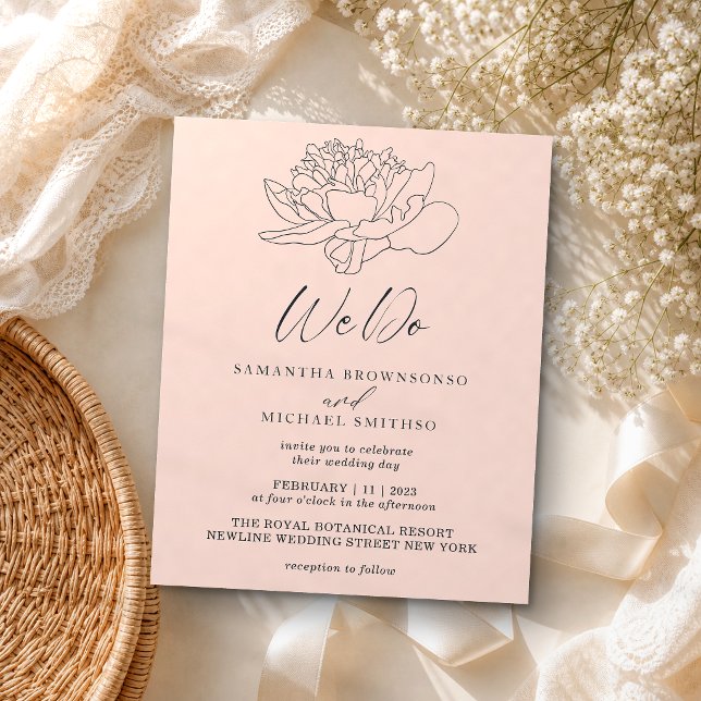 Pink Pastel Dandelion Botanical Budget We Do Flyer (Creator Uploaded)