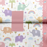 Pink Pastel Elephant Pattern for Little Girl Party Tissue Paper<br><div class="desc">Give your little girl her own adorable pastel elephant pattern with this adorable gift tissue paper. Tissue paper has purple, blue, pink, and yellow elephants and the first name of your little kid. There are also rainbows, birds, clouds, hearts, and flowers. This personalised monogrammed tissue paper makes a great addition...</div>
