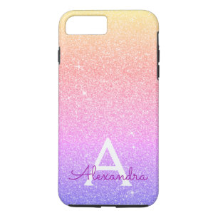 Pink Pastel Glitter and Sparkle Monogram Case-Mate iPhone Case