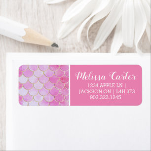 Pink Pastel & Gold Shimmer Mermaid Scale Pattern