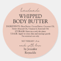 Pink Pastel Handmade Body Butter Organic Classic
