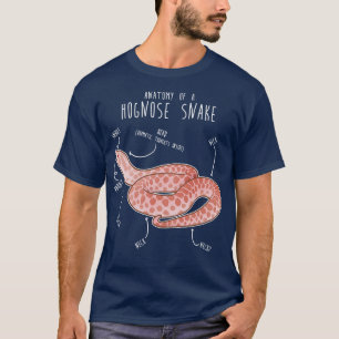 Pink Pastel Hognose Snake Anatomy T-Shirt