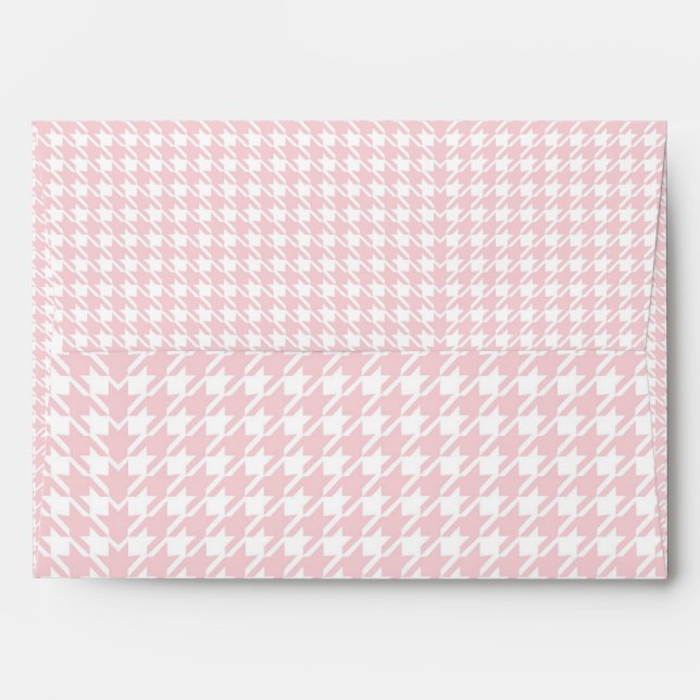 Pink Pastel Houndstooth  Baby Girl  Envelope (Back (Top Flap))