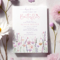 Pink Pastel Lifetime of Butterflies Bridal Shower