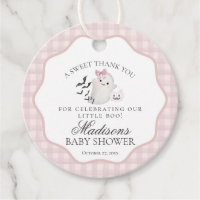 Pink Pastel Little Boo Ghost Baby Shower Circle