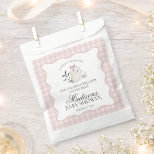 Pink Pastel Little Boo Ghost Baby Shower Dessert Favour Bags