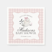 Pink Pastel Little Boo Ghost Baby Shower Dessert