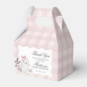 Pink Pastel Little Boo Ghost Baby Shower Gable Favour Box