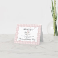 Pink Pastel Little Boo Ghost Birthday Thank You