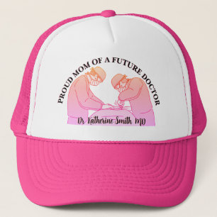 pink Pastel Proud Moms of Doctors Trucker Hat