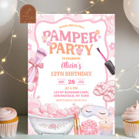 Pink Pastel Retro Spa Pamper Party Birthday