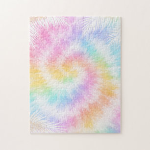 Pink Pastel Tie Dye Girly Chic                     Jigsaw Puzzle