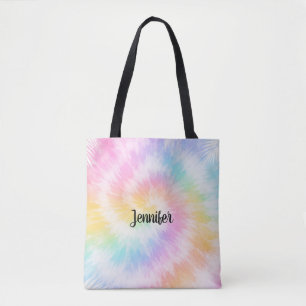 Pink Pastel Tie Dye Girly Chic Tote Bag