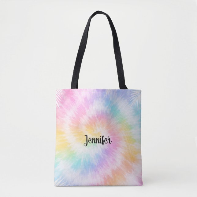 Pink Pastel Tie Dye Girly Chic                     Tote Bag (Front)