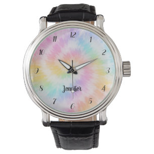 Pink Pastel Tie Dye Girly Chic Watch