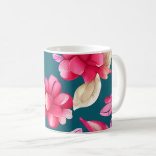 Pink Pastel Watercolor Floral  Coffee Mug