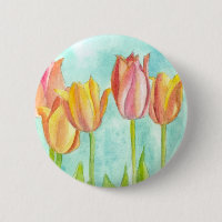Pink Pastel Watercolor Tulip Flowers