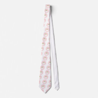 Pink pastel wedding bells tie