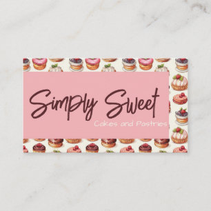 Pink Pastry Cupcake Business Card