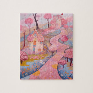 pink pathway jigsaw puzzle