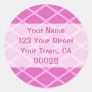 pink pattern address labels