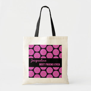 Pink Pattern Best Friend Ever Custom Name V088 Tote Bag